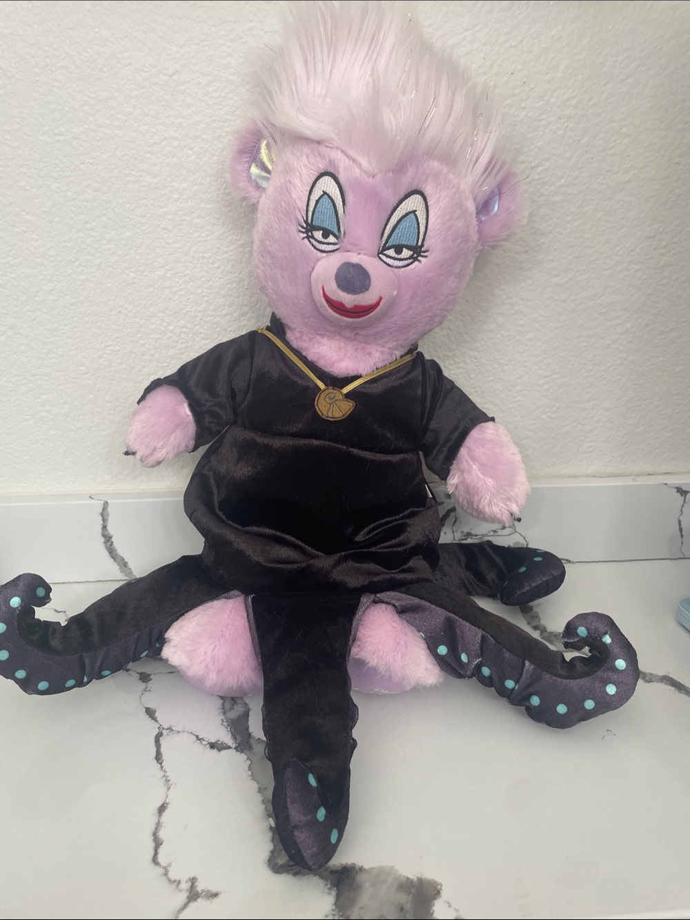 Build-A-Bear Ursula Plush  Character with Black Octopus Outfit